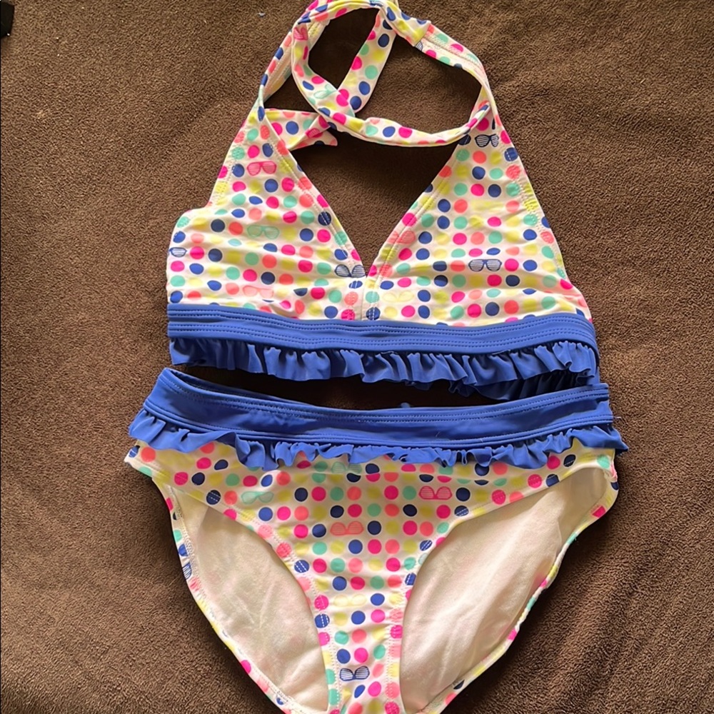 Joe Boxer Blue Bikini Halter Top and Briefs